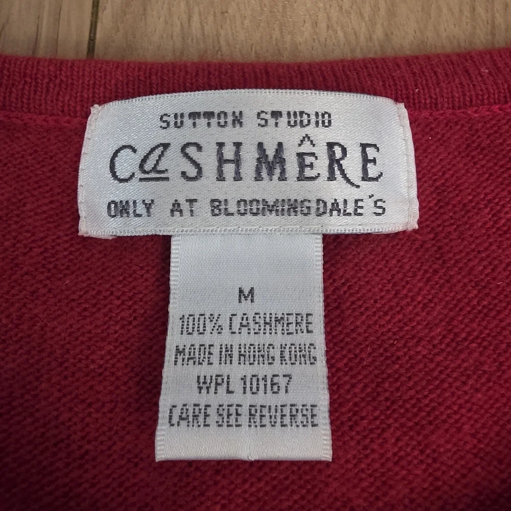 Vintage Sutton Studio Red Cashmere Sweater- M